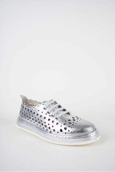 Hakiki Deri Gümüş Kadın Casual Ayakkabı 261136104