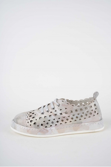 Hakiki Deri Saten Baskılı Kadın Casual Ayakkabı 261136104