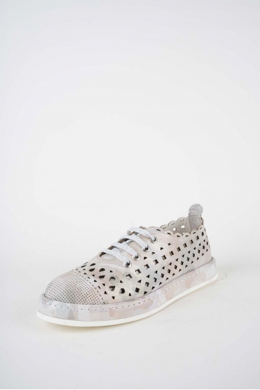 Hakiki Deri Saten Baskılı Kadın Casual Ayakkabı 261136104