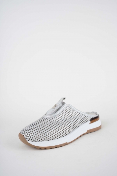 Hakiki Deri Siyah Nubuk-Mavi Çizgi Detaylı Kadın Casual Sabo 261136700