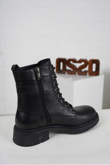 Hakiki Deri Siyah Kadın Casual Bot 242141204