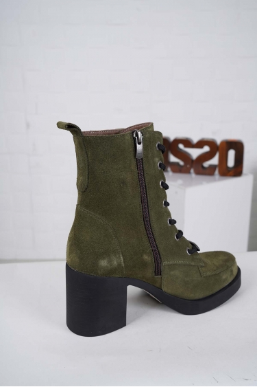 Hakiki Deri Haki Süet Kadın Topuklu Bot 242141207