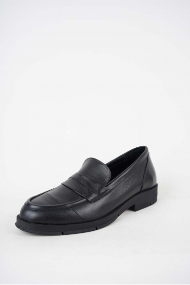 Hakiki Deri Siyah Kadın Casual Ayakkabı 252141100