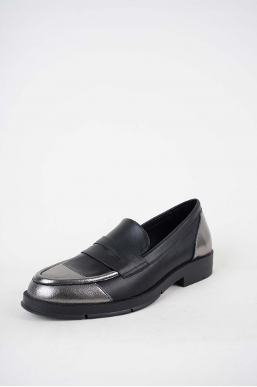 Hakiki Deri Siyah-Çelik Kadın Casual Ayakkabı 252141100