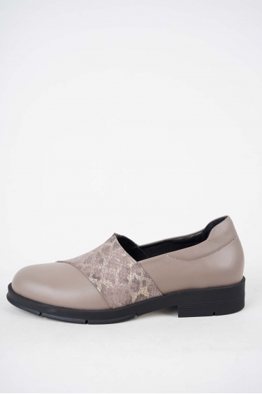 Hakiki Deri Vizon-Canvas Kadın Casual Ayakkabı 252141103