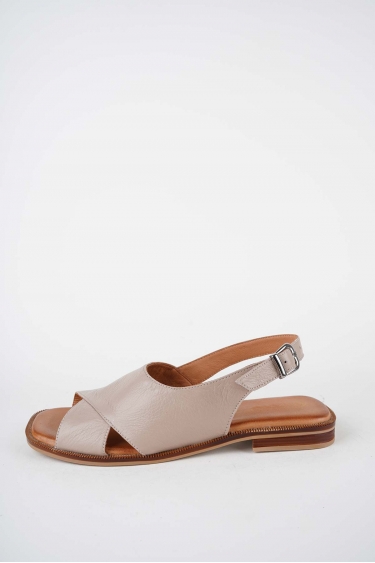 Hakiki Deri Vizon Kadın Düz Sandalet 261141503