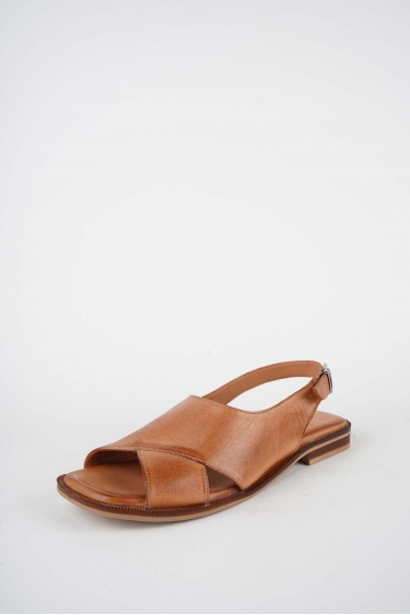 Hakiki Deri Taba Kadın Düz Sandalet 261141503