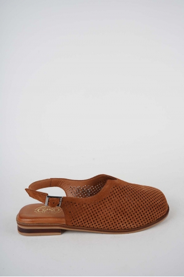 Hakiki Deri Taba Süet Kadın Burun Kapalı Sandalet 261141506