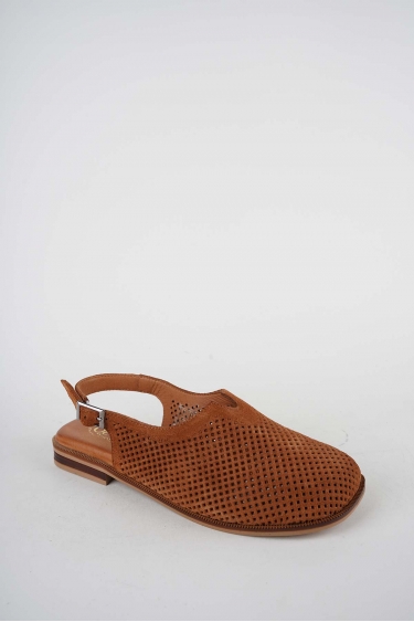 Hakiki Deri Taba Süet Kadın Burun Kapalı Sandalet 261141506