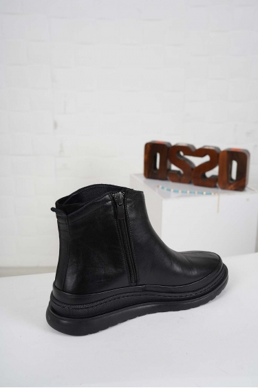 Hakiki Deri Siyah Kadın Comfort Bot 232145203