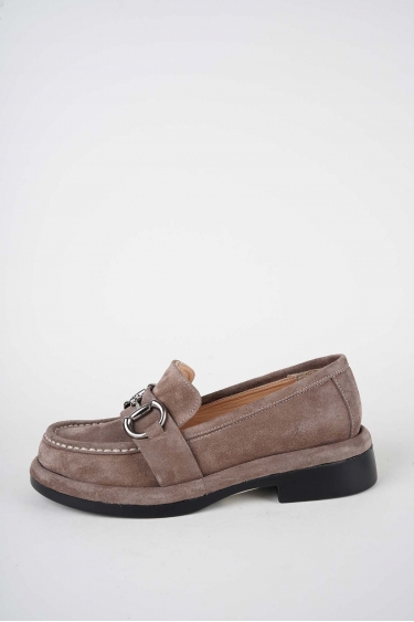 Hakiki Deri Vizon Süet Kadın Casual Ayakkabı 261162101