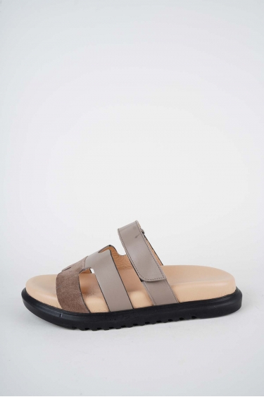 Hakiki Deri Vizon Süet-Vizon Kadın Düz Terlik 261162601