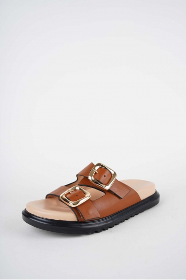 Hakiki Deri Taba Kadın Düz Terlik 261162605