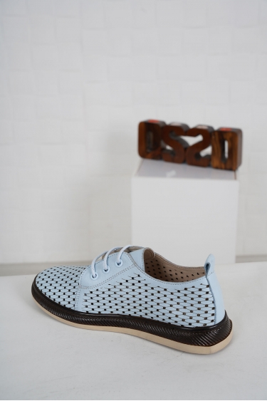 Hakiki Deri Mavi Kadın Casual Ayakkabı 231172103