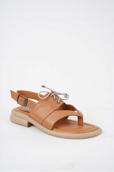 Hakiki Deri Taba Kadın Topuklu Sandalet 251173500