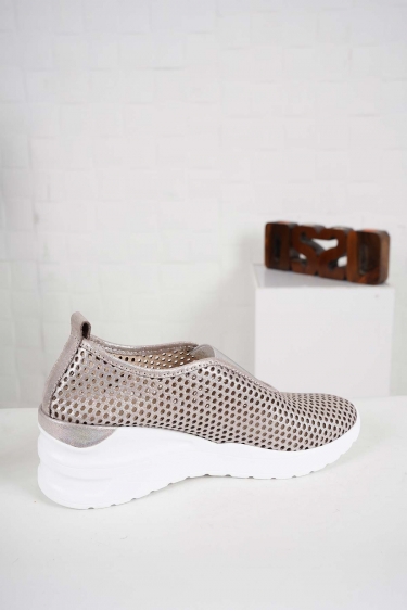 Hakiki Deri Vizon Hologram Kadın Casual Ayakkabı 241176111