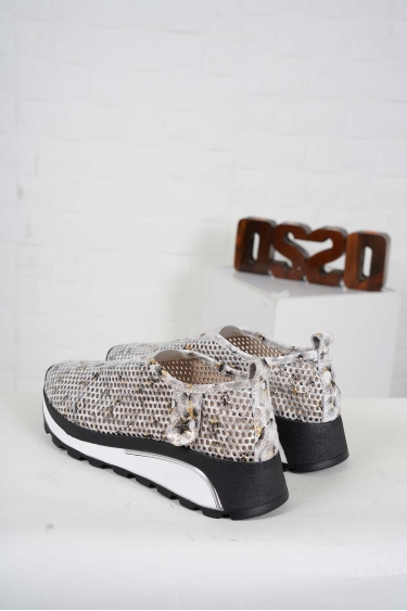 Hakiki Deri Beyaz Çiçekli Kadın Casual Ayakkabı 241176112