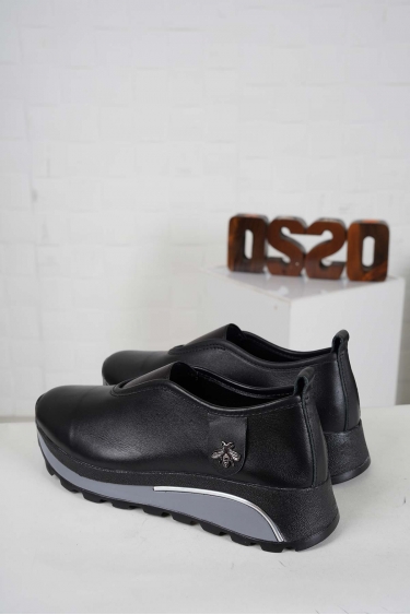 Hakiki Deri Siyah Kadın Casual Ayakkabı 242176100