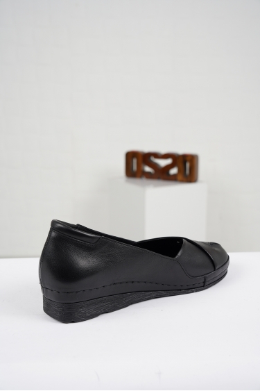 Hakiki Deri Siyah Kadın Comfort Ayakkabı 221177103