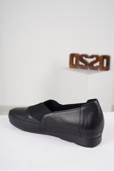 Hakiki Deri Siyah Kadın Comfort Ayakkabı 222177101