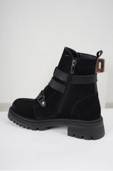 Hakiki Deri Siyah Süet Kadın Spor Bot 222177202