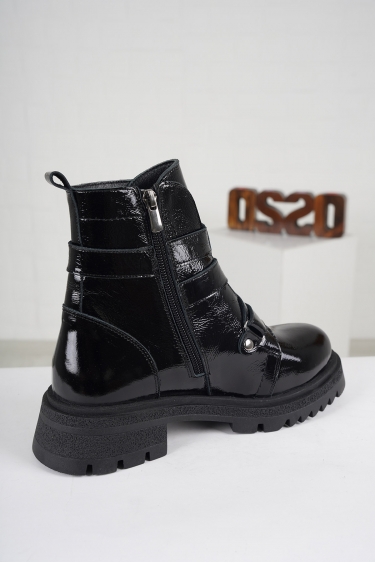 Hakiki Deri Siyah Rugan Kadın Spor Bot 222177202