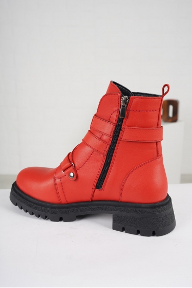 Hakiki Deri Kırmızı Kadın Spor Bot 222177202