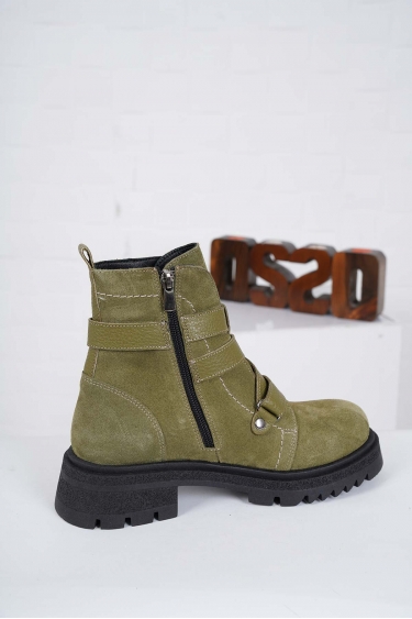 Hakiki Deri Vizon Süet Kadın Spor Bot 222177202