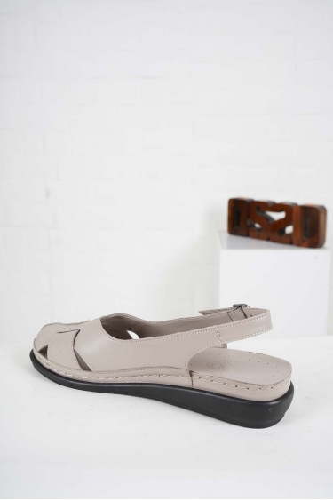 Hakiki Deri Vizon Kadın Komfort Sandalet 241177503