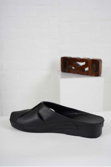 Hakiki Deri Siyah Kadın Komfort Sabo 241177701