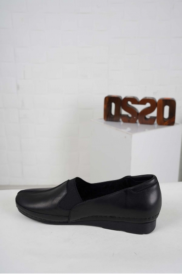 Hakiki Deri Kürklü Siyah Kadın Comfort Ayakkabı 242177101