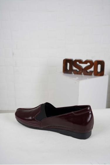 Hakiki Deri Kürklü Bordo Rugan Kadın Comfort Ayakkabı 242177101