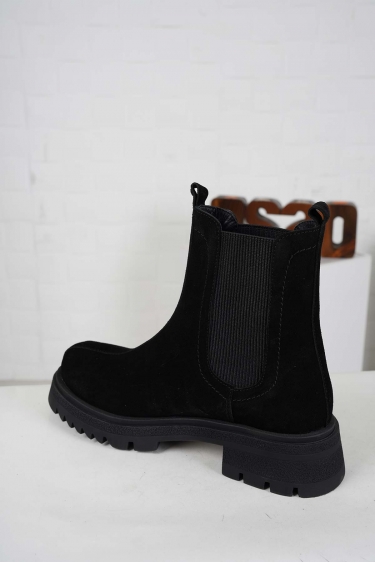 Hakiki Deri Siyah Süet Kadın Spor Bot 242177200