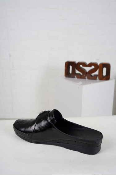 Hakiki Deri Siyah Rugan Kadın Comfort Sabo 242177703