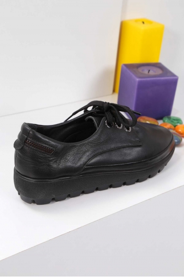 Hakiki Deri Siyah Kadın Comfort Ayakkabı 212186101