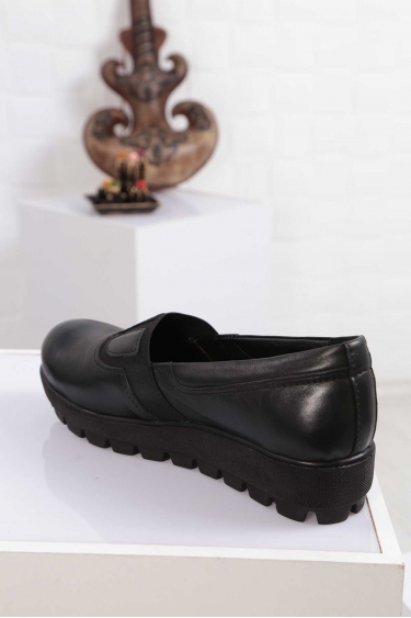 Hakiki Deri Siyah Kadın Oxford Ayakkabı 212186110