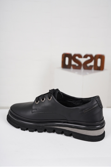 Hakiki Deri Siyah Kadın Casual Ayakkabı 222186102