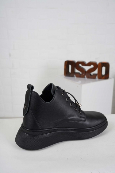 Hakiki Deri Siyah Kadın Casual Bot 242186201