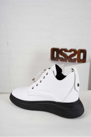 Hakiki Deri Beyaz Floter Kadın Casual Bot 242186201