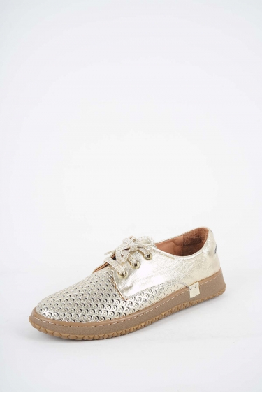 Hakiki Deri Altın Kadın Casual Ayakkabı 251186102