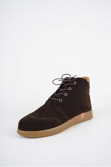 Hakiki Deri Kahve Süet-Coconat Kadın Casual Bot 252186202