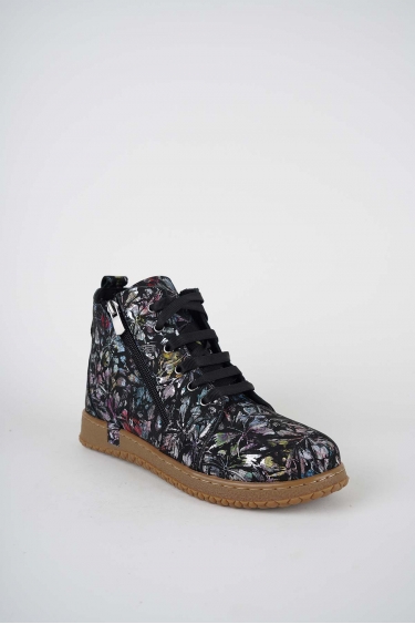 Hakiki Deri Çiçek Baskılı Kadın Casual Bot 252186208