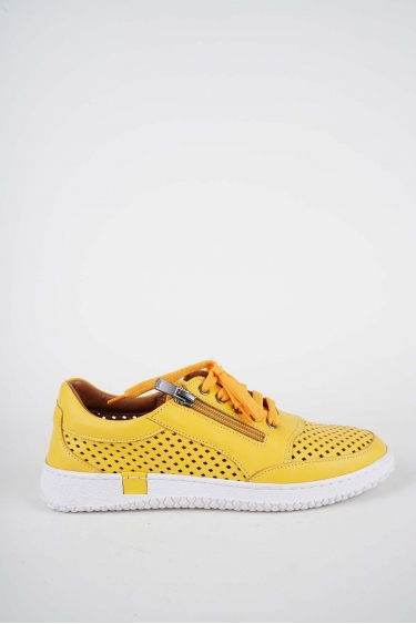 Hakiki Deri Sarı Kadın Casual Ayakkabı 261186103
