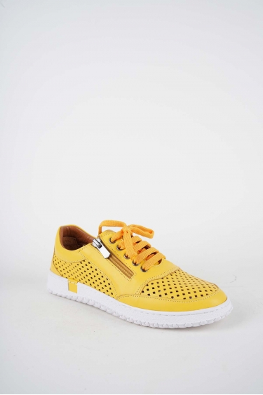 Hakiki Deri Sarı Kadın Casual Ayakkabı 261186103