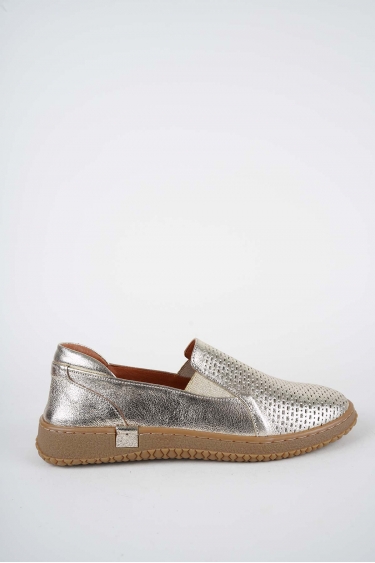 Hakiki Deri Altın Kadın Casual Ayakkabı 261186106