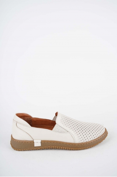 Hakiki Deri Bej Kadın Casual Ayakkabı 261186106