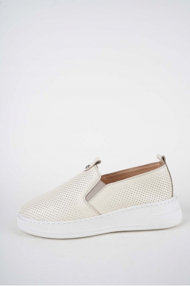 Hakiki Deri Bej Kadın Casual Ayakkabı 261189104