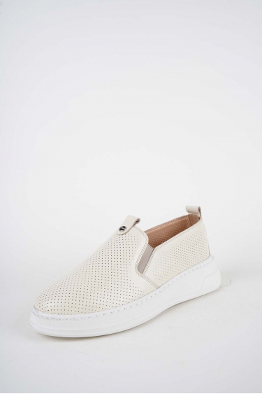 Hakiki Deri Bej Kadın Casual Ayakkabı 261189104