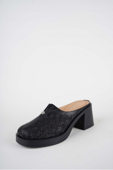 Hakiki Deri Siyah Kadın Topuklu Sabo 261189702