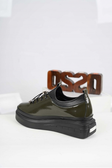 Hakiki Deri Haki Rugan Kadın Casual Ayakkabı 232199101